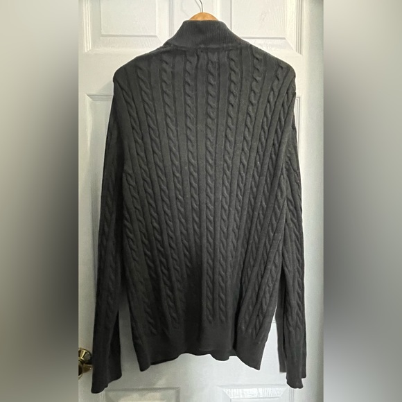 NWOT Denver Hayes Mens Cable Knit 🧶 Sweater w/ Zipper at Neck!! - Picture 6 of 8